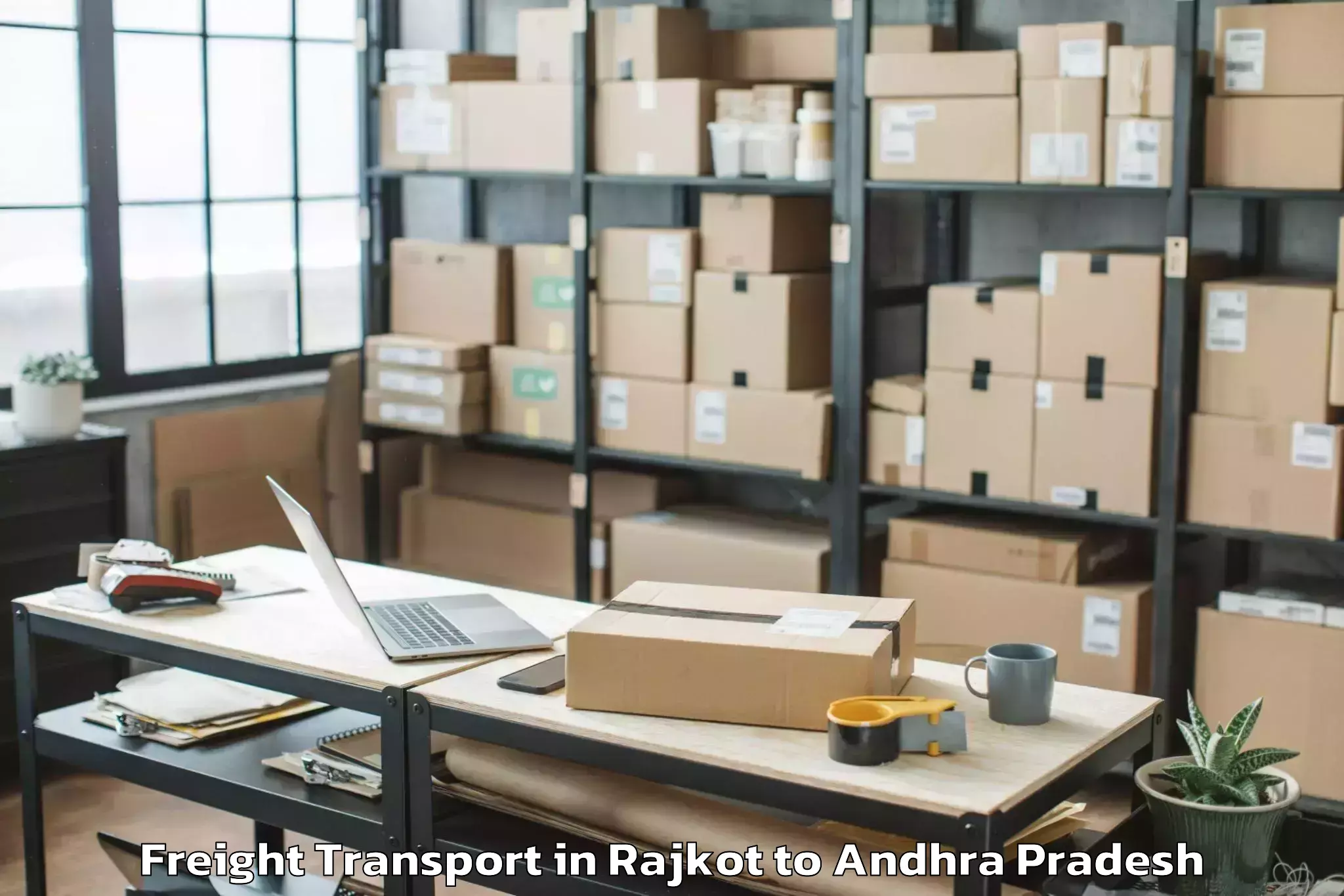 Professional Rajkot to Undarajavaram Freight Transport